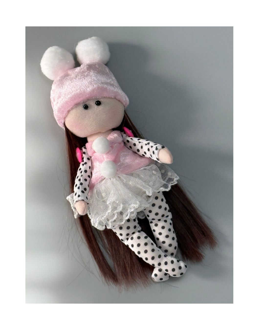 Little Handmade doll (white dress)