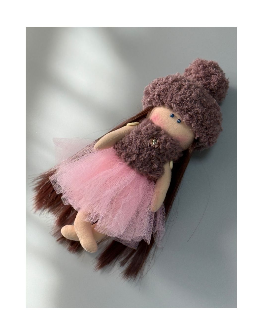 Little Handmade doll (pink dress)