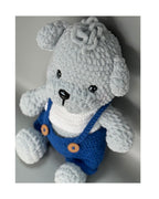 Teddy in blue attire