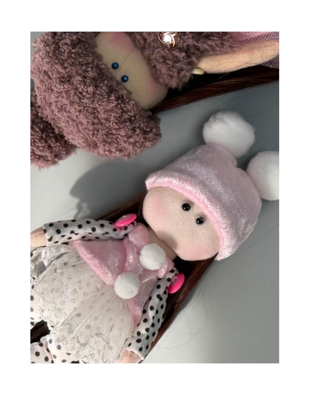 Little Handmade doll (white dress)