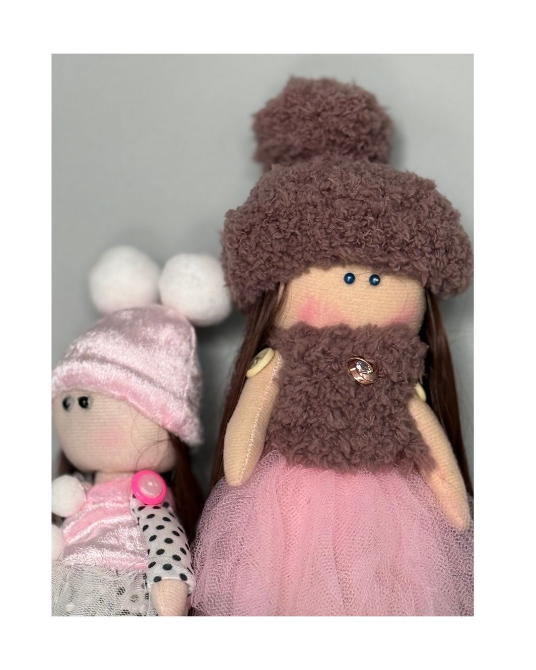 Little Handmade doll (pink dress)