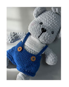 Teddy in blue attire