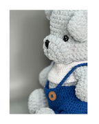 Teddy in blue attire