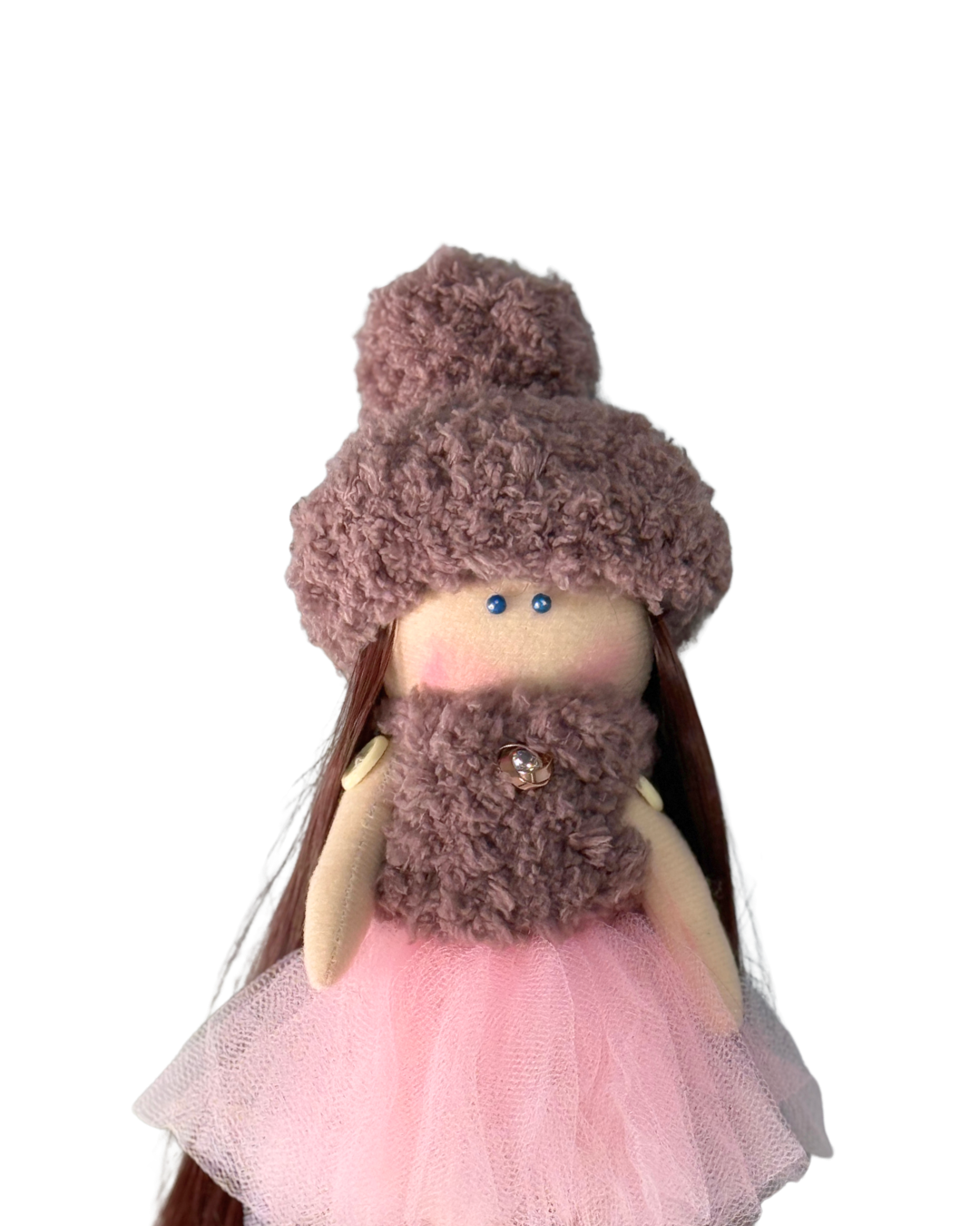 Little Handmade doll (pink dress)