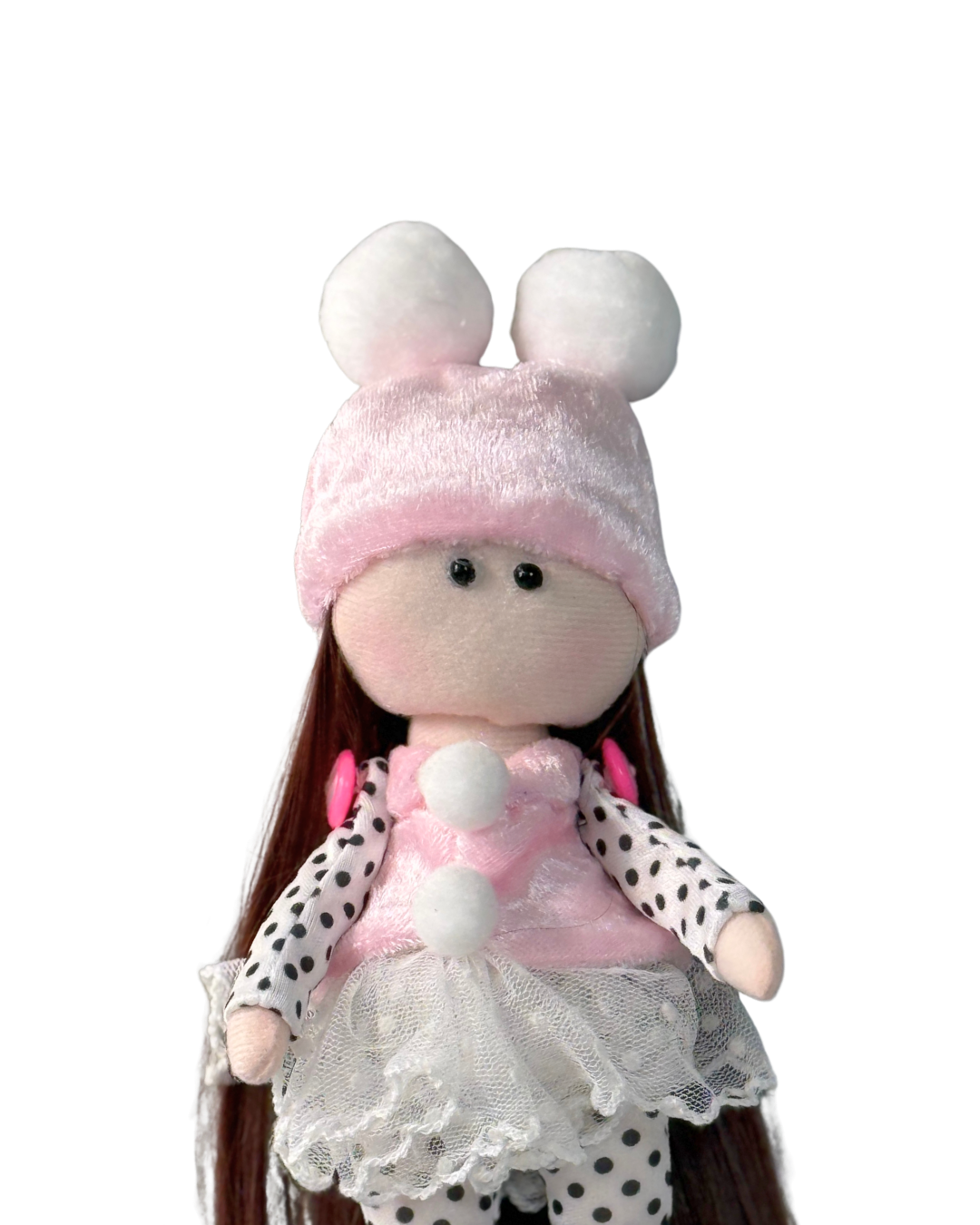 Little Handmade doll (white dress)